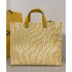 Replica Shopper Glazed Canvas Bag 8BH357 Yellow Fake Shopper Glazed Canvas Bag 8BH357 Yellow Replica