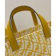 Replica Shopper Glazed Canvas Bag 8BH357 Yellow Fake Shopper Glazed Canvas Bag 8BH357 Yellow Replica