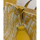 Replica Shopper Glazed Canvas Bag 8BH357 Yellow Fake Shopper Glazed Canvas Bag 8BH357 Yellow Replica