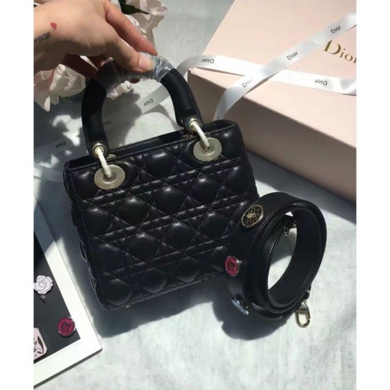 Fake Dior Lady Dior Bag Black Replica Fake Dior Lady Dior Bag Black Replica