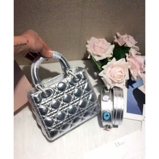Replica Dior Lady Dior Bag Silver Replica Dior Lady Dior Bag Silver
