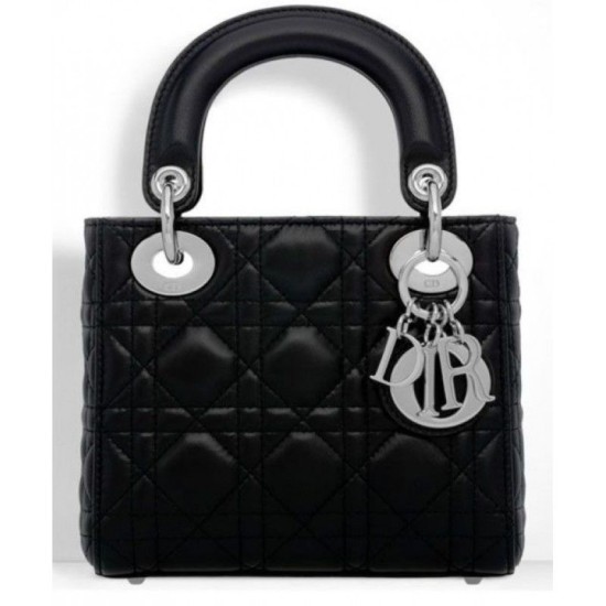 Replica Dior Lady Dior Classic Tote Bag With Lambskin Black Replica Dior Lady Dior Classic Tote Bag With Lambskin Black