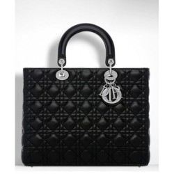 Replica Dior Lady Dior Large Classic Tote Bag With Lambskin Black