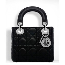 Replica Dior Lady Dior Mini Classic Tote Bag With Lambskin Black