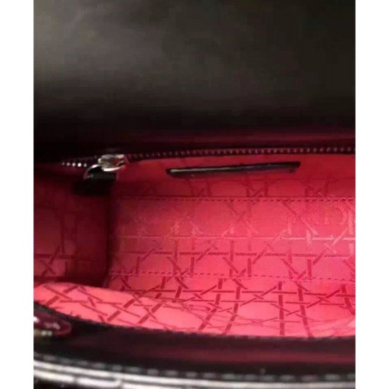 Replica Dior Lady Dior Mini Classic Tote Bag With Lambskin Black Replica Dior Lady Dior Mini Classic Tote Bag With Lambskin Black