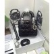 Replica Dior Lady Dior Classic Tote Bag With Lambskin Black Replica Dior Lady Dior Classic Tote Bag With Lambskin Black