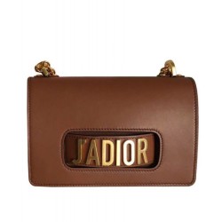 Replica Dior J'ADIOR Flap Bag With Chain In Calfskin M9000 Coffee