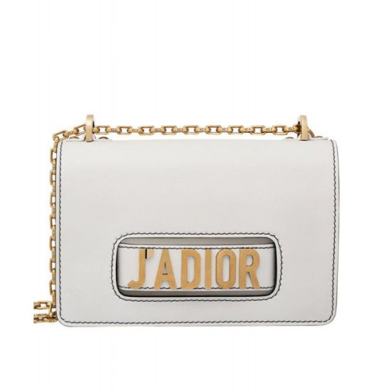 Replica Dior J'ADIOR Flap Bag With Chain In Calfskin M9000 White Fake Dior J'ADIOR Flap Bag With Chain In Calfskin M9000 White Replica