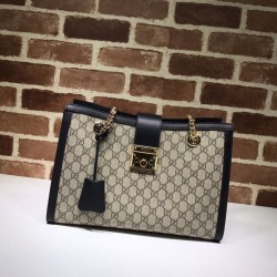 Fake Gucci Padlock Medium GG Shoulder Bag 479197 Black Replica