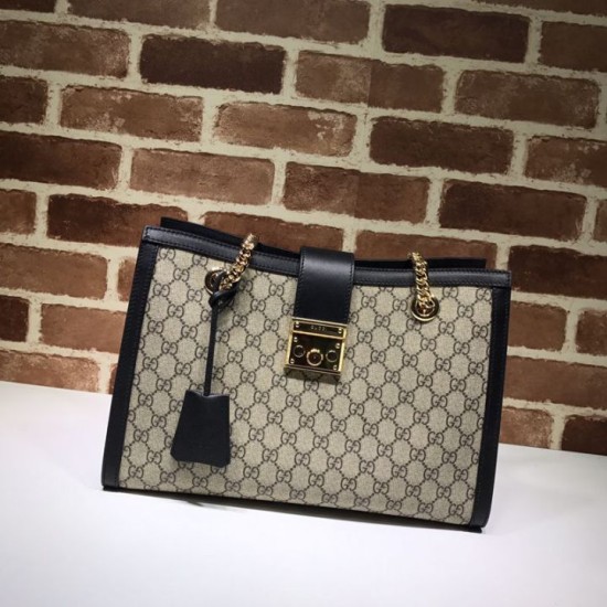 Replica Gucci Padlock Medium GG Shoulder Bag 479197 Black Fake Gucci Padlock Medium GG Shoulder Bag 479197 Black Replica