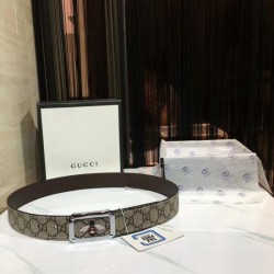 Replica Gucci Belt Bee Brown Silver