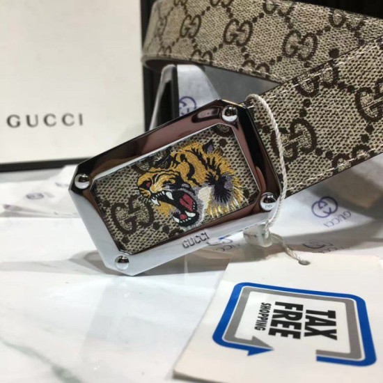Fake Gucci Belt Tiger Brown Replica