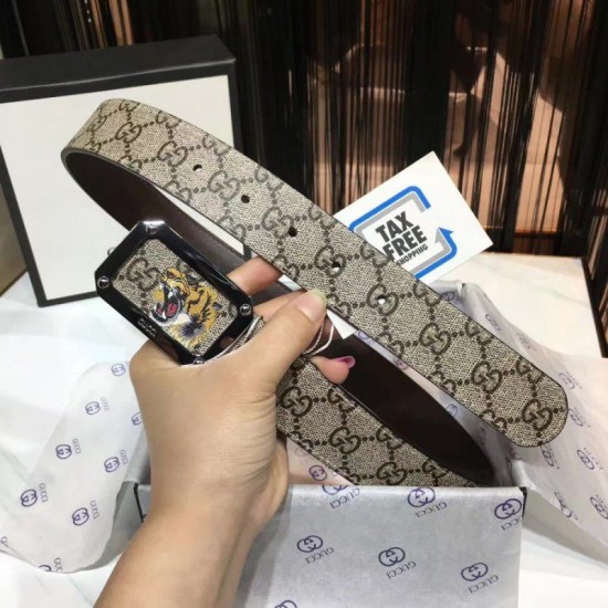 Fake Gucci Belt Tiger Brown Replica