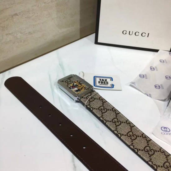 Fake Gucci Belt Tiger Brown Replica