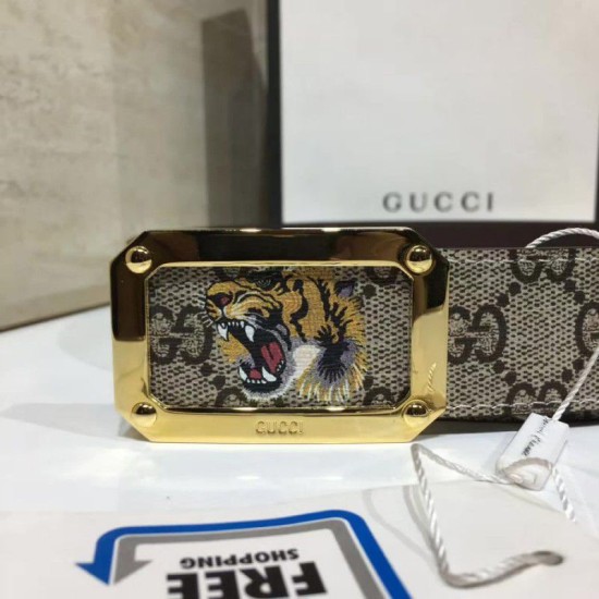 Replica Gucci Belt Tiger Brown Golden