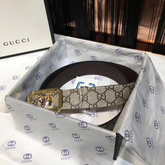 Replica Gucci Belt Tiger Brown Golden