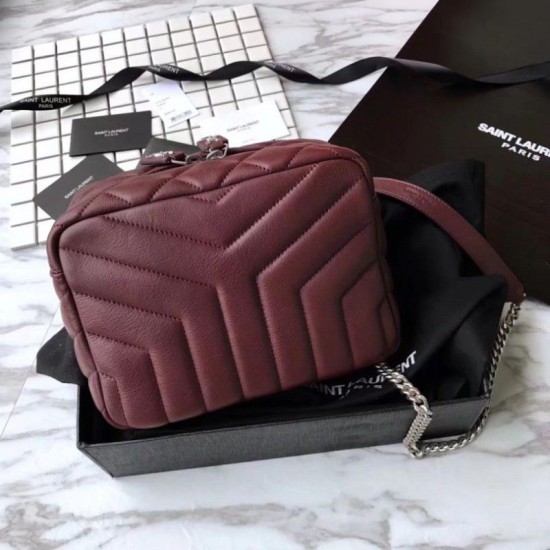 Replica Saint Laurent Medium LouLou Chain Bag Red Fake Saint Laurent Medium LouLou Chain Bag Red Replica