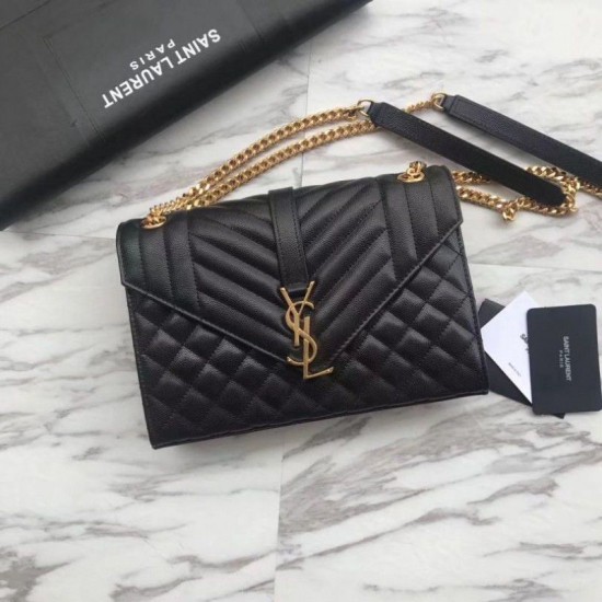 Fake YSL Saint Laurent Envelope Medium Bag Golden Hardware Replica Fake YSL Saint Laurent Envelope Medium Bag Golden Hardware Replica