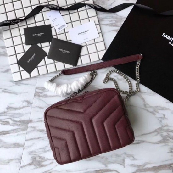 Replica Saint Laurent Medium LouLou Chain Bag Red Fake Saint Laurent Medium LouLou Chain Bag Red Replica