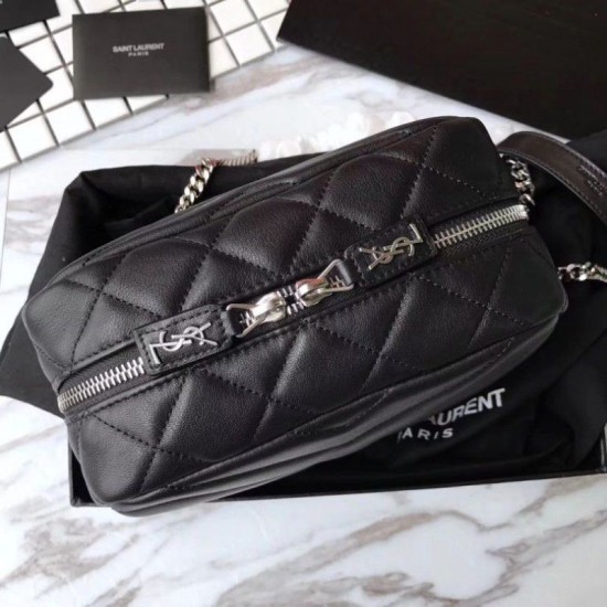 Replica Saint Laurent Medium LouLou Chain Bag Black Replica Saint Laurent Medium LouLou Chain Bag Black