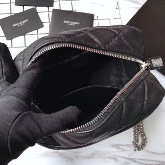 Replica Saint Laurent Medium LouLou Chain Bag Black Replica Saint Laurent Medium LouLou Chain Bag Black