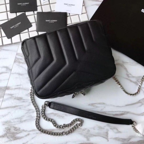 Replica Saint Laurent Medium LouLou Chain Bag Black Replica Saint Laurent Medium LouLou Chain Bag Black