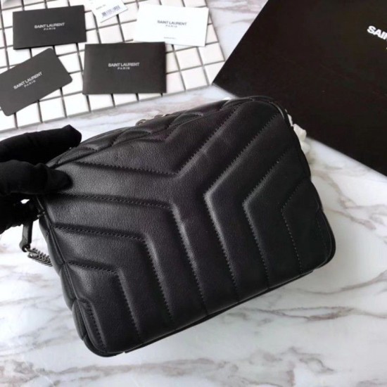 Replica Saint Laurent Medium LouLou Chain Bag Black Replica Saint Laurent Medium LouLou Chain Bag Black