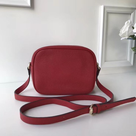 Fake Gucci Leather Soho Camera Bag 308364 Red Replica