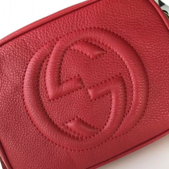 Fake Gucci Leather Soho Camera Bag 308364 Red Replica