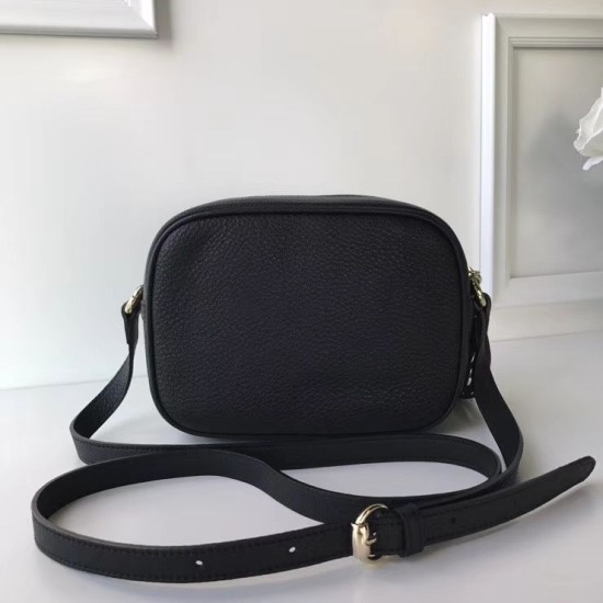 Replica Gucci Leather Soho Camera Bag 308364 Black