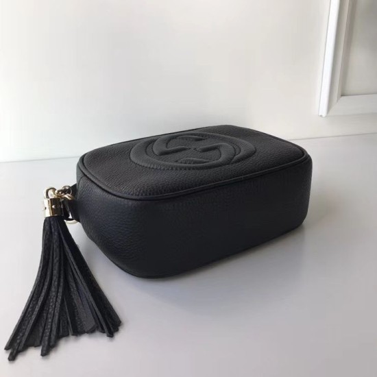 Replica Gucci Leather Soho Camera Bag 308364 Black