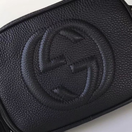 Replica Gucci Leather Soho Camera Bag 308364 Black