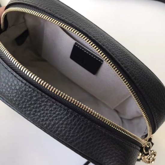 Replica Gucci Leather Soho Camera Bag 308364 Black