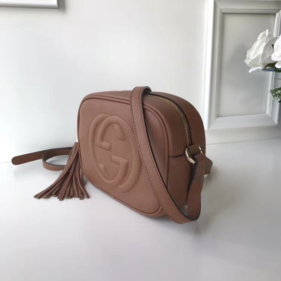 Replica Gucci Soho Studded Leather Disco Bags 308364 Pink Fake Gucci Soho Studded Leather Disco Bags 308364 Pink Replica
