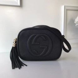 Replica Gucci Leather Soho Camera Bag 308364 Black