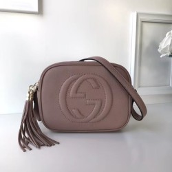 Replica Gucci Soho Studded Leather Disco Bags 308364 Gray