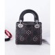Replica Christian Dior Lady Dior supple bag in calfskin leather Black Replica Christian Dior Lady Dior supple bag in calfskin leather Black
