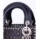 Replica Christian Dior Lady Dior supple bag in calfskin leather Black Replica Christian Dior Lady Dior supple bag in calfskin leather Black