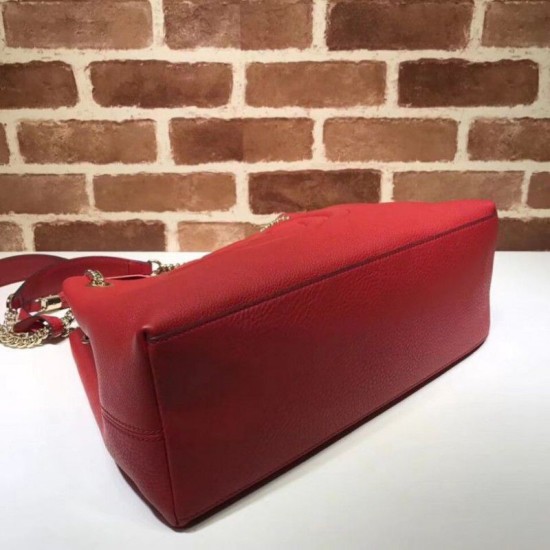 Fake Gucci Soho Hobo Bag Red 308982 Replica