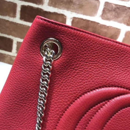 Fake Gucci Soho Hobo Bag Red 308982 Replica