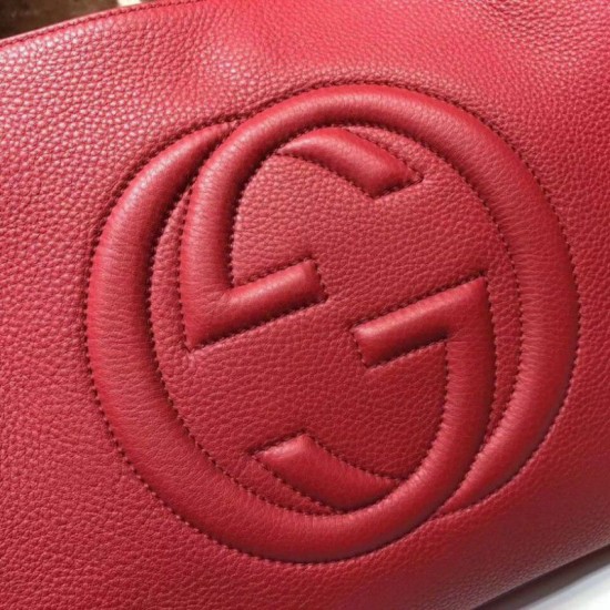 Fake Gucci Soho Hobo Bag Red 308982 Replica