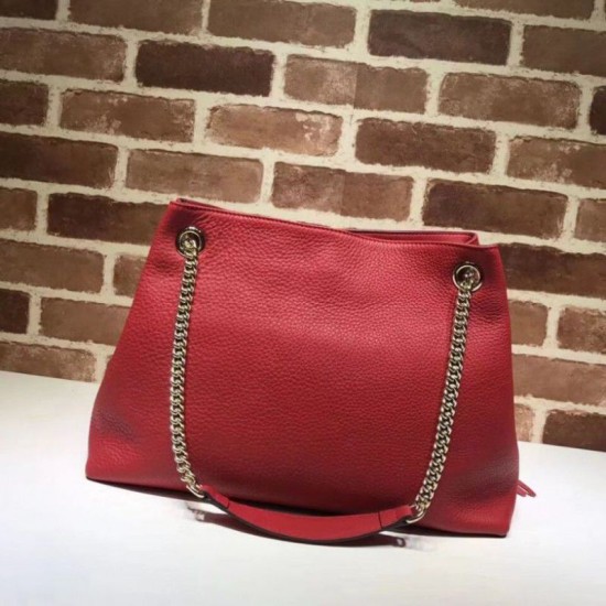 Fake Gucci Soho Hobo Bag Red 308982 Replica