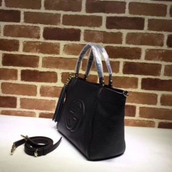 Fake Gucci Soho Top Handle Bag Black 369176 Replica