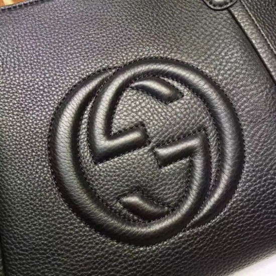 Replica Gucci Soho Top Handle Bag Black 369176 Fake Gucci Soho Top Handle Bag Black 369176 Replica