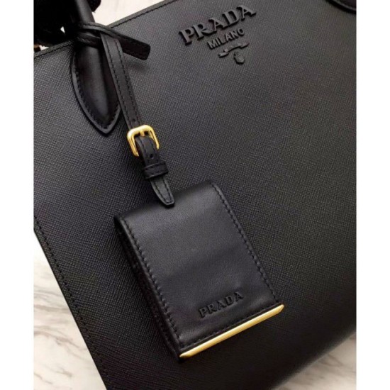Replica Prada Monochrome Saffiano Tote Bag Black Fake Prada Monochrome Saffiano Tote Bag Black Replica