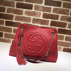 Fake Gucci Soho Hobo Bag Red 308982 Replica