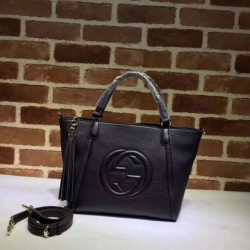 Fake Gucci Soho Top Handle Bag Black 369176 Replica