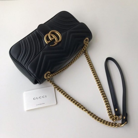 Replica Gucci GG Marmont Matelasse Mini Bag 443497 Black Replica Gucci GG Marmont Matelasse Mini Bag 443497 Black