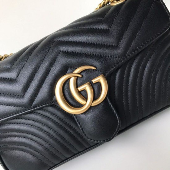 Replica Gucci GG Marmont Matelasse Mini Bag 443497 Black Replica Gucci GG Marmont Matelasse Mini Bag 443497 Black