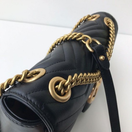 Replica Gucci GG Marmont Matelasse Mini Bag 443497 Black Replica Gucci GG Marmont Matelasse Mini Bag 443497 Black